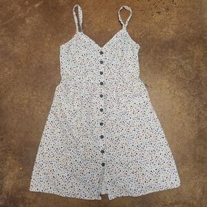 Women's Banana Republic Button Down Multi Color Confetti Sun Dress Size Medium